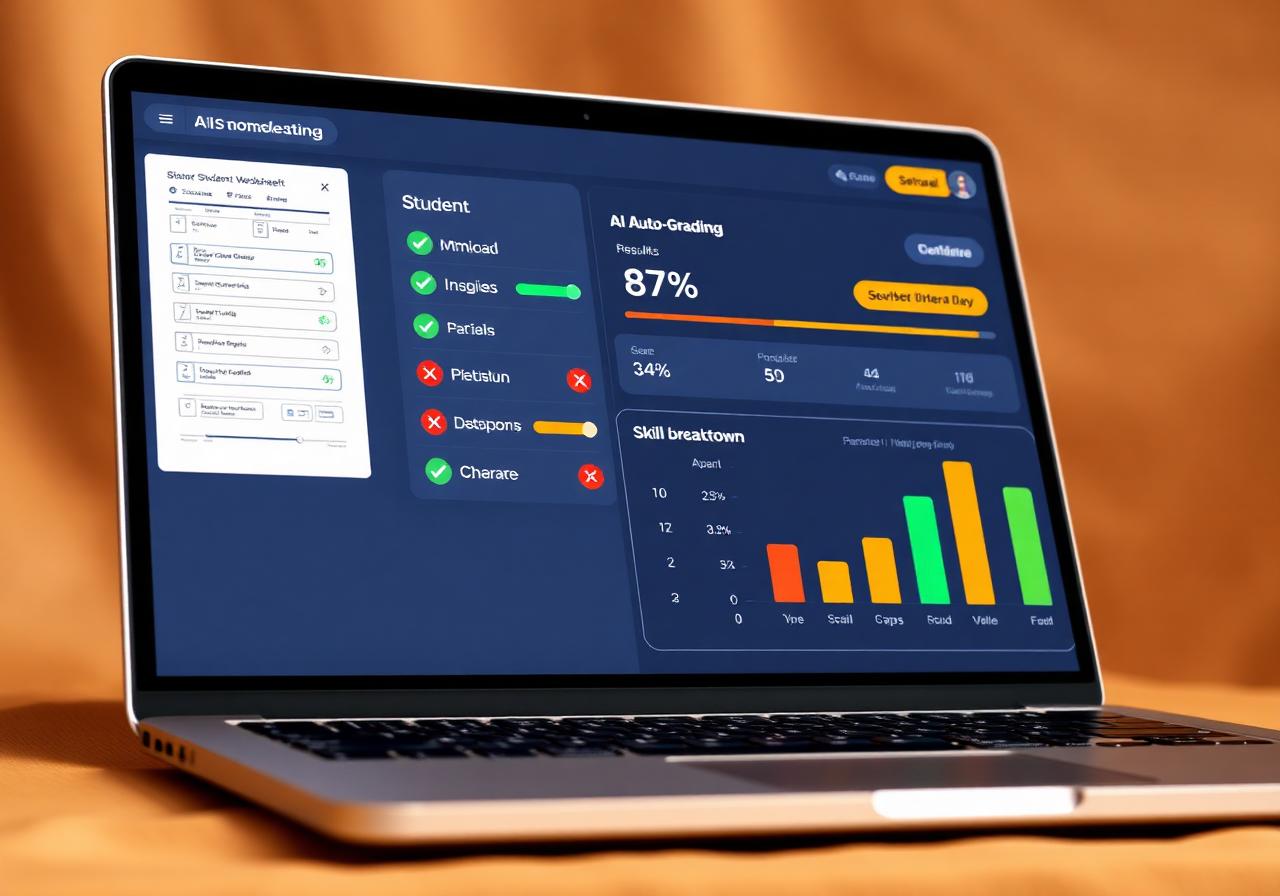 AI auto-grading dashboard
